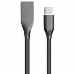 Кабель PowerPlant USB - Type-C, 2м, силикон, черный