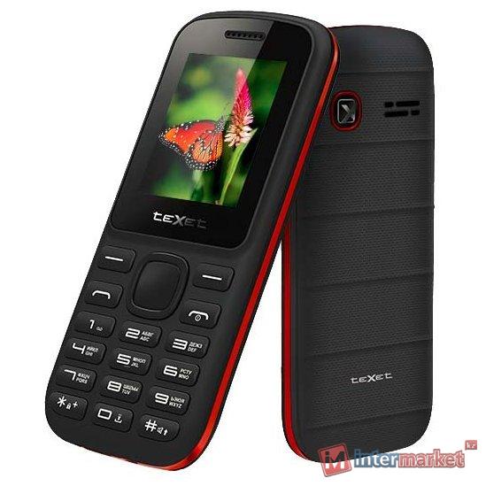 Мобильный телефон Texet TM-130, черно-красный